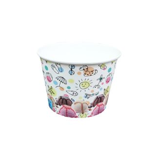 Fagylaltos papírtálka 500ml Summer White