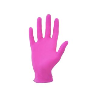 Gumikesztyű nitril magenta (L)